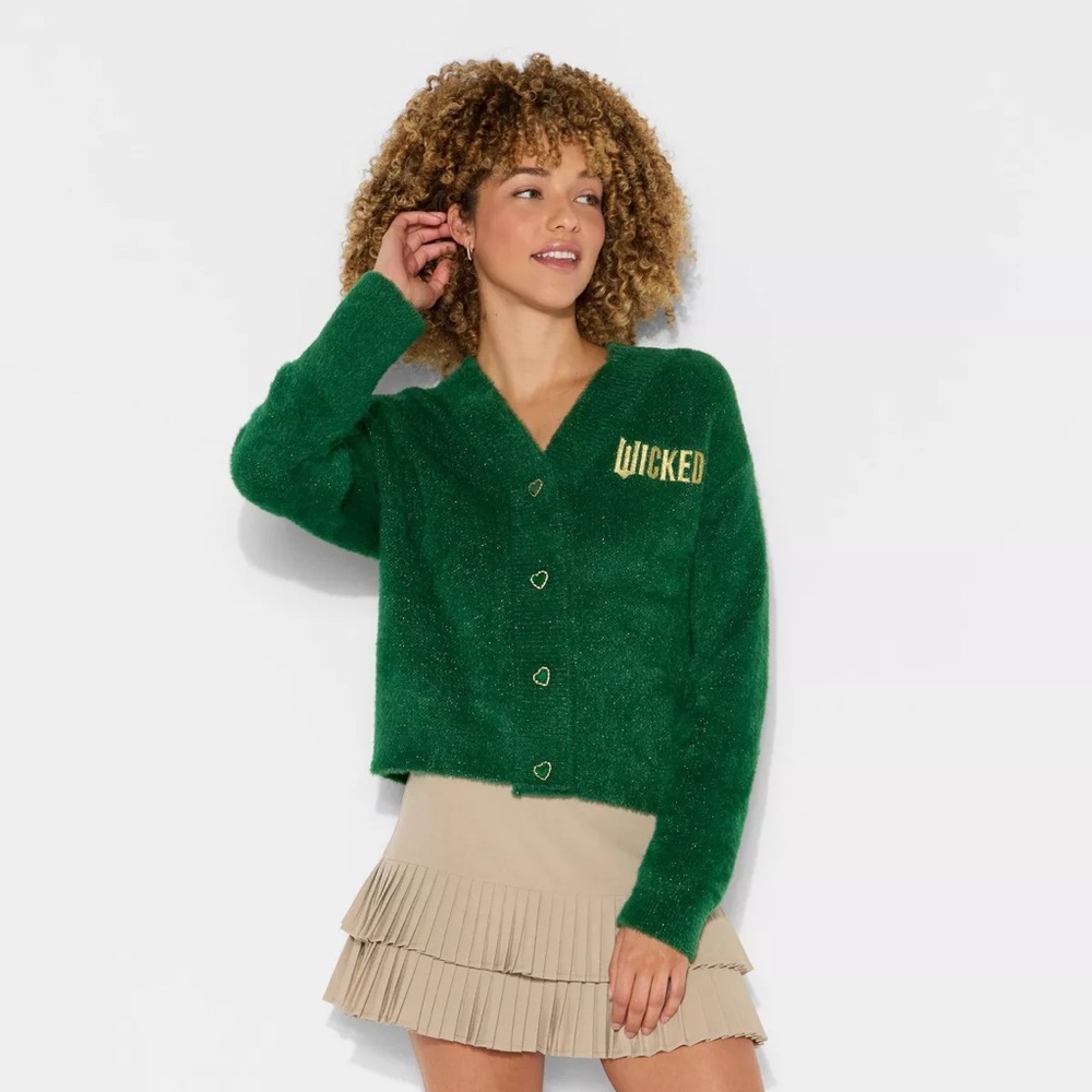 NWT SOLD OUT Wicked x Katie Kime Emerald Green Cardigan XXL Elphaba
